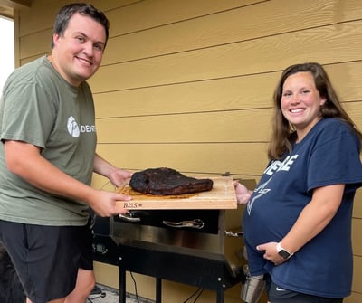 Kaley and Austin Brisket Recteq 550