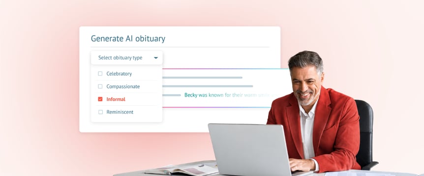 Funeral director generating obituary with AI tools