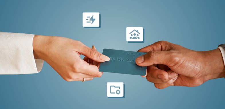 Picture of passing a credit card