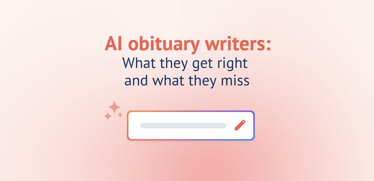 Title image saying "AI obituary writers: what they get right and what they miss"