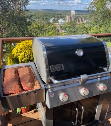 Rack of ribs ready to grill