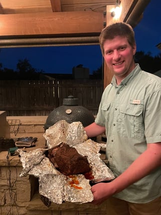 kelly and the finished pork