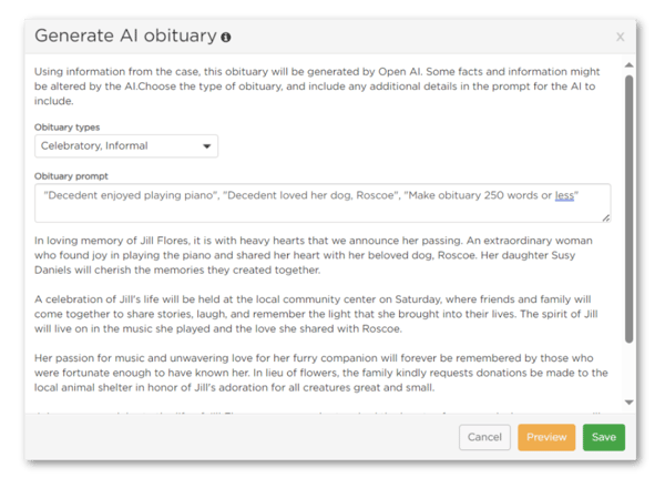 AI obit writer blog UI-1