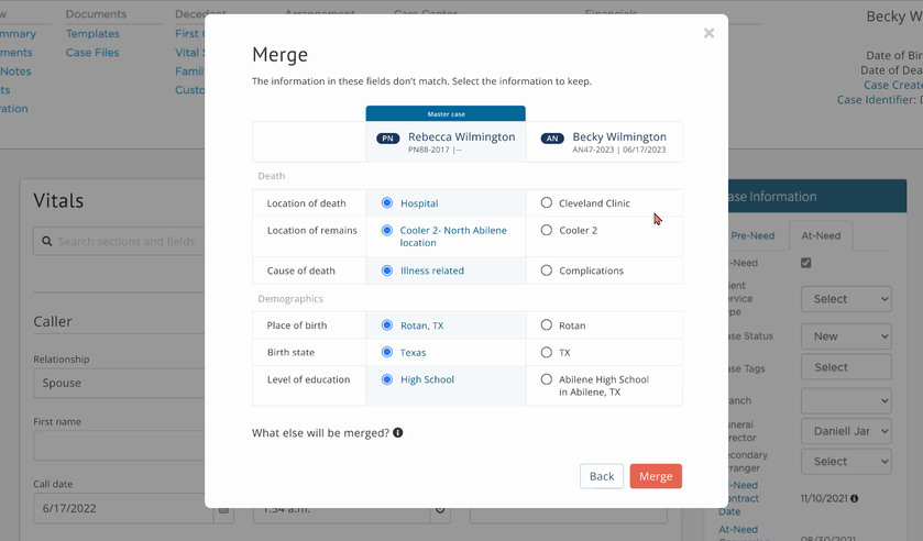 case merge 2
