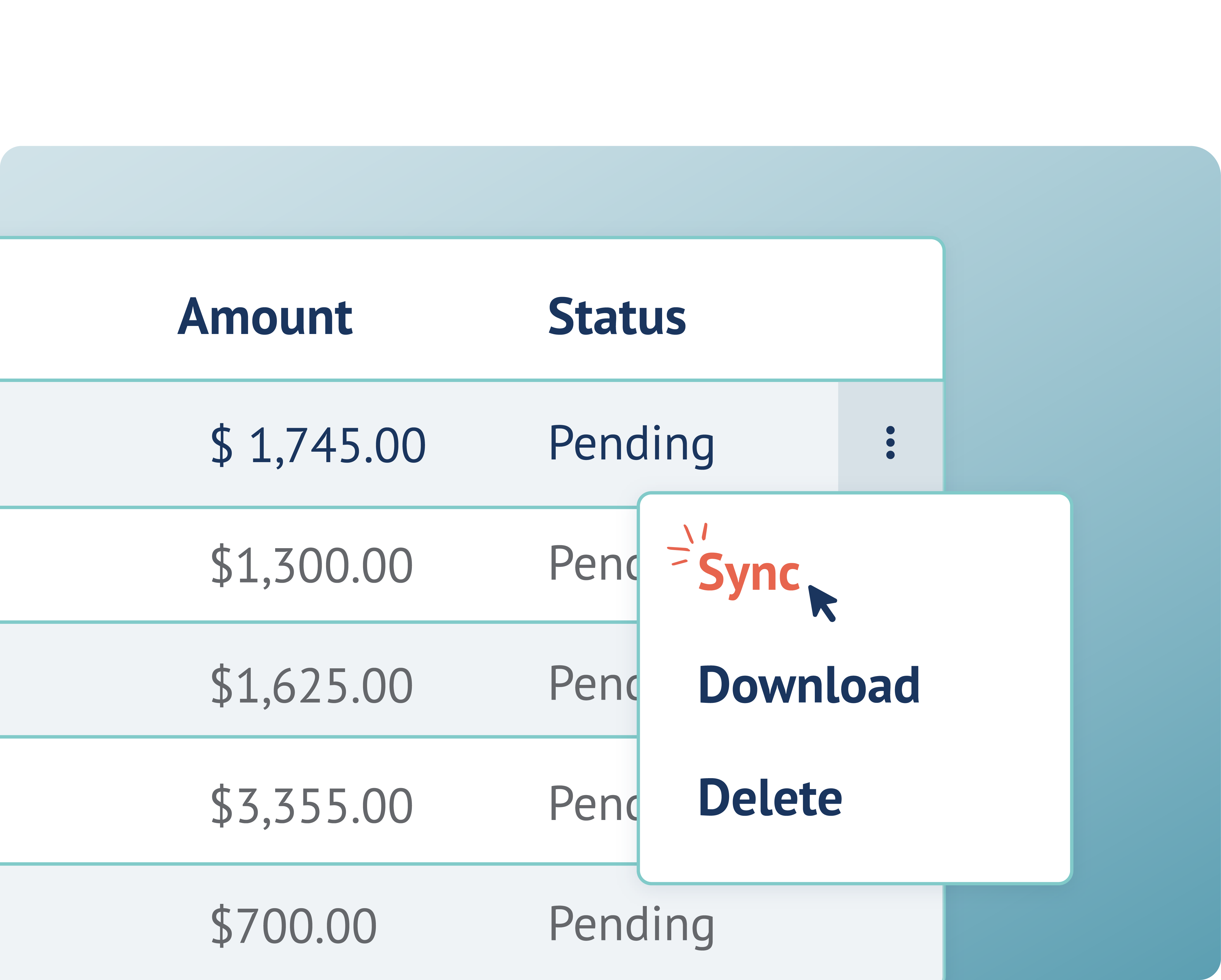 Passare Payments Page - Accounting